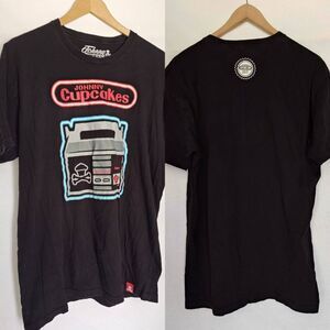 Johnny Cupcakes‎ Shirt Retro Gamer video game Nintendo Y2K Black XL